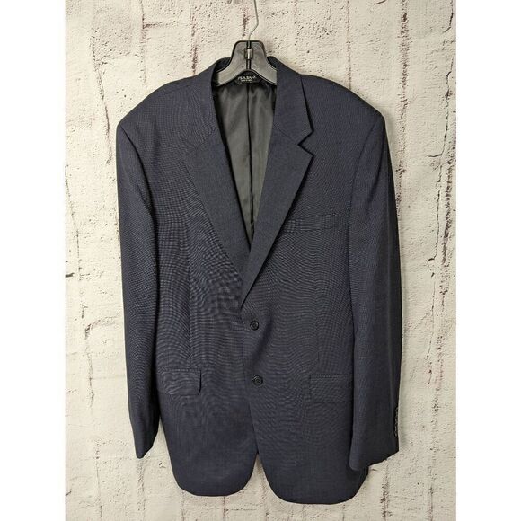Jos A Bank Men's Navy Blue 100% Wool Blazer Sz 44L - Picture 1 of 7